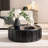 35.43'' Round Center Coffee Table For Living Room Fiberglasstable,Modern Design Coffee Table For Office,Apartment,No Need Assembly,Matte Black