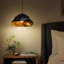 Luminaire suspendu simple en métal noir à intensité variable