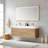 Vali 59.8'' Double Bathroom Vanity with Composite Top with Mirror-834859167