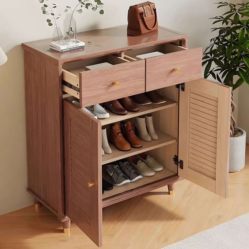 Rangement à chaussures moderne, simple et rétro, Brun