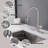 The Multi-Functions High-ARC Kitchen Faucet With Clear Function Marked Valve & Pull Down Sprayer & Widened Side Spout & Movable Brush (Included Deck Plate)-124338631