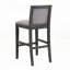 Ensemble de 2 tabourets de bar, structure en bois d'hévéa, coussin en tissu éponge et tabourets de bar rembourrés-905186850