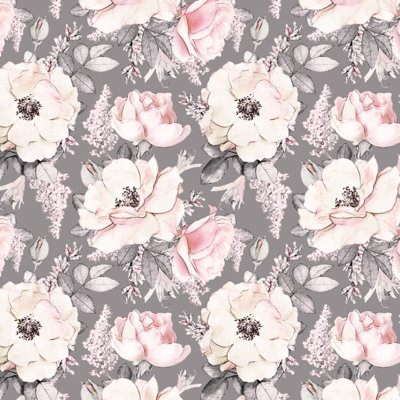Hartline Peel & Stick Floral Roll