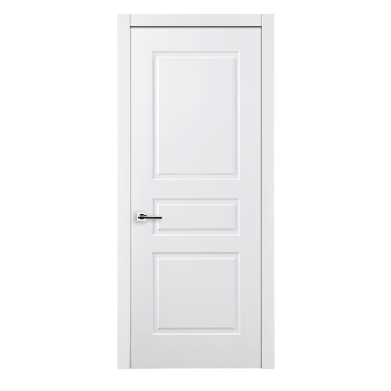 Three-Panel Pre-Hung Laminated Traditional Solid Interior Door in-Swing, Left, 23.75" x 80" 