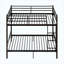 Lit simple superposé en métal avec garde-corps de 14,17 po de hauteur, 19 barres transversales, capacité de 400 lb et plus, rangement sous le lit, noir