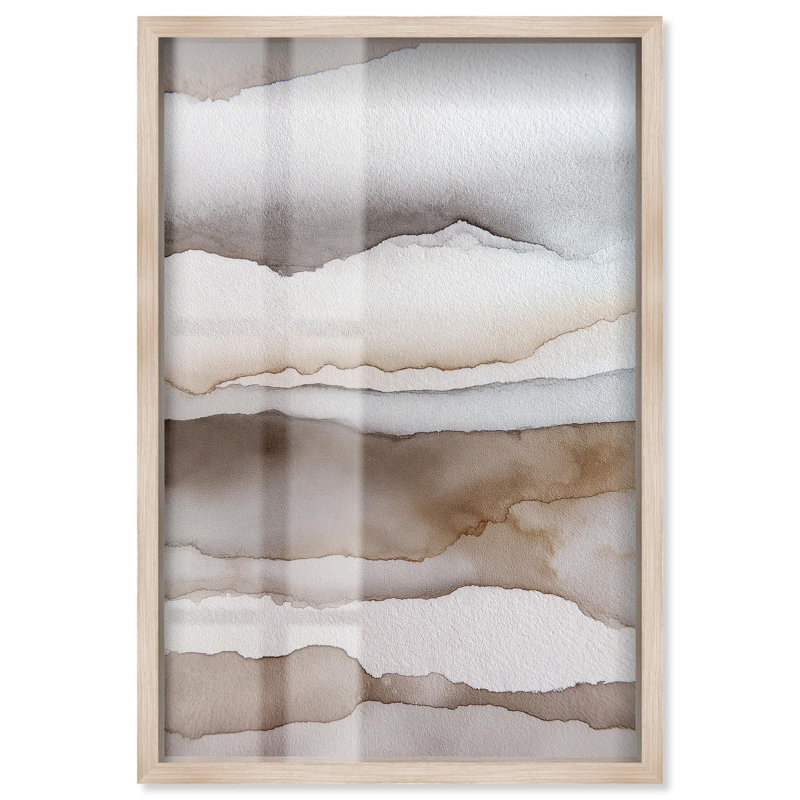 Art mural bohème Earthy Tones Shadowbox par Art Remedy, cadre blond, 25 x 37, H 37 po x l 25 po, Cadre blond