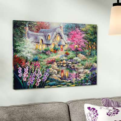 «Cottage Pond» par Nicky Boehme, impression sur toile tendue