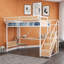 Lit mezzanine avec bureau intégré, prise de courant, éclairage DEL et garde-robe ouverte-118321465-118321467