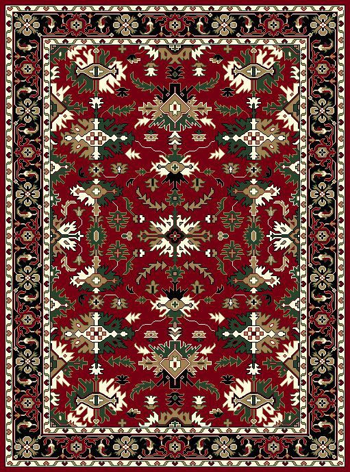Tapis décoratif Touffeté rouge/brun Leeman, Rectangle 8 pi x 11 pi