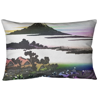 Coussin Katsushika Hokusai Dawn à Isawa dans la province de Kai