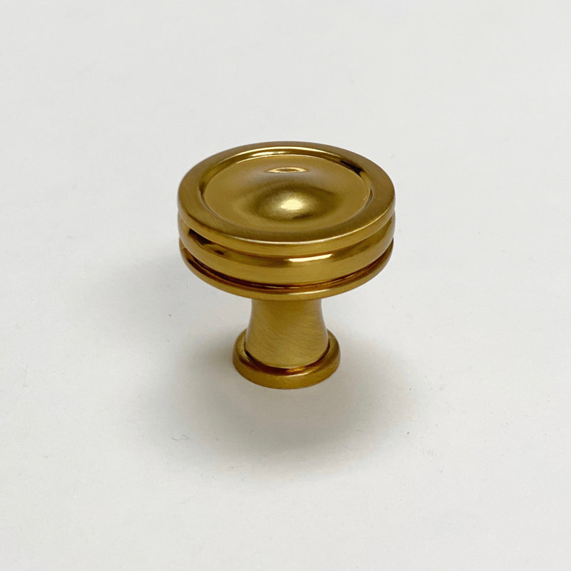 Warm Brass "Belfour" Round Cabinet Knob