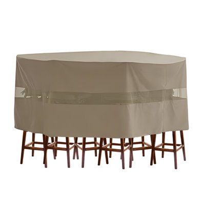 Premium Tight Weave Bar High Water Resistant Patio Dining Set Cover by Arlmont & Co.