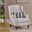 Fauteuil inclinable capitonné en tissu Modern