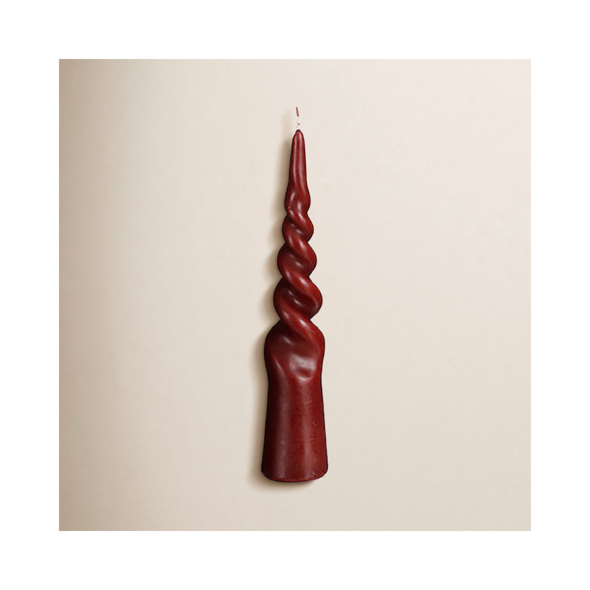 Unscented Taper Candle, Bordeaux