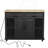 47 Inch Extendable Kitchen Island with Dining Table, Storage, and Power Outlet for Versatile Home Use-777574222