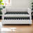 Mid-Century Upholstered Daybed With Pull-Out Trundle - Button-Tufted Sofa Bed For Living Room & Guest Space-1055819637-1055819638