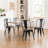 Modern Counter Stool with Metal Frame, Stacking Side Chair, Armless Dining Chair, Indoor Outdoor Patio Chair-1263284690