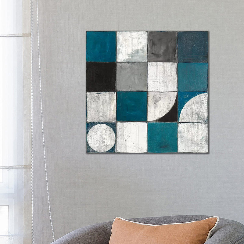 Tango Detal I Blue & Grey 1 Piece Wrapped Canvas Painting, 66.04 cm H x 66.04 cm W