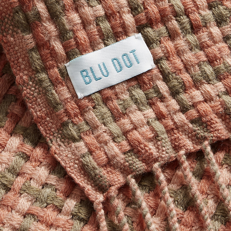 Chaperone Hand Woven Throw Blanket, Orange