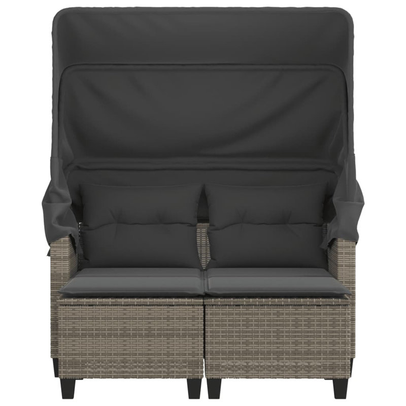 48.4'' Wide Rectangle Patio Sofa with Cushions, Dark Gray/Gray