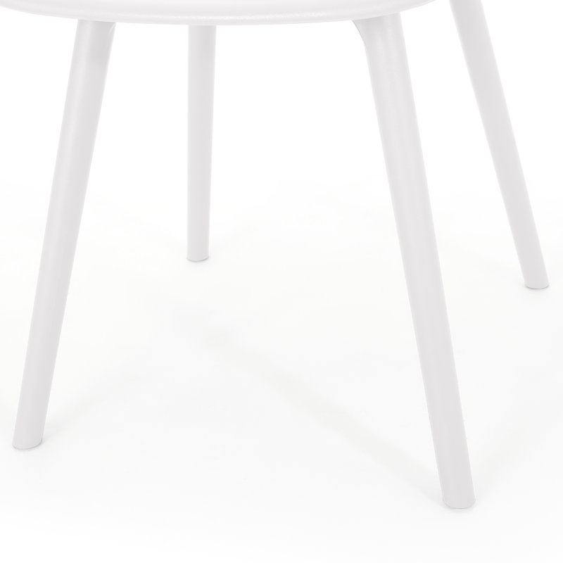 Chaises de salle à manger d'extérieur en polypropylène blanc, Blanc