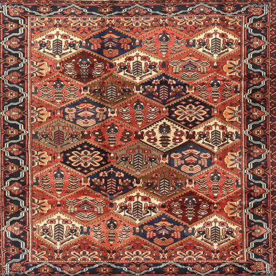 Tapis traditionnel rouge / noir Droz