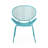 Teal Shell Chairs - Modern Design, Iron Frame, 26.06" D X 34.21" H For Garden Use Chair Shell, Mesh Seating, 24.82" W