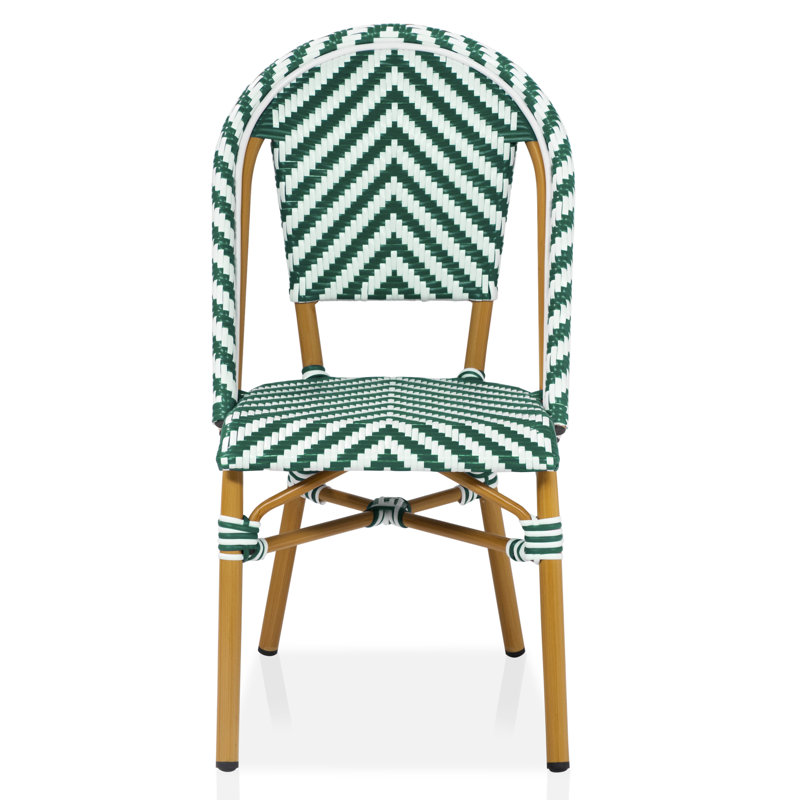 Chaise d'appoint Correll, Vert/blanc