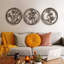 Ensemble d'art mural en métal fleurs de pavot - 3 pièces-1056745448