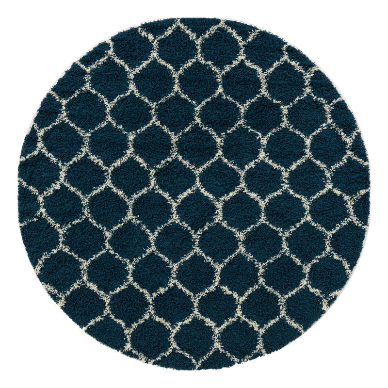 Geometric Indoor Rug, Round 7'10"