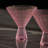 Pink Hobnail Martini Glasses - Embossed Martini Glasses 9oz