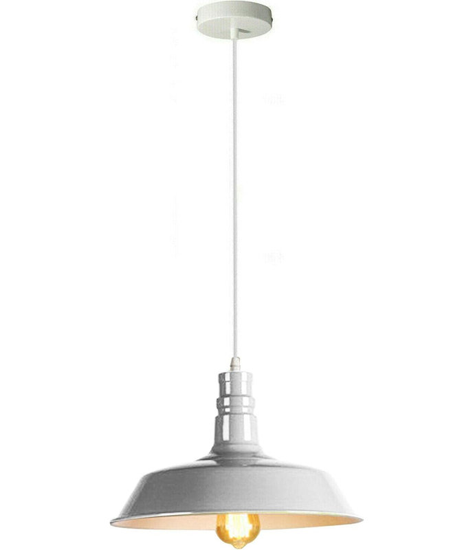 1 - Light Single Pendant, White