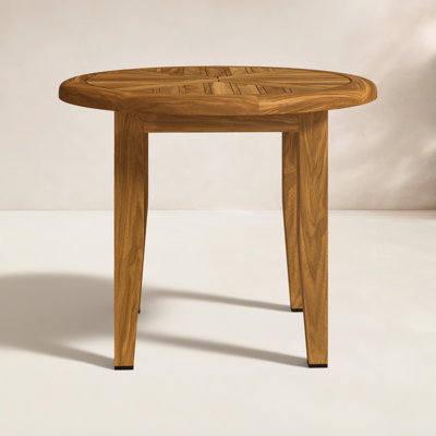 Akiva 24" Teak Patio Side Table