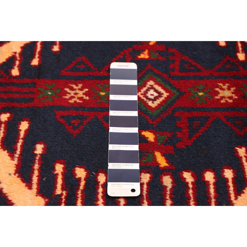 Tapis rouge Baluch 3 pi 3 po x 5 pi 7 po