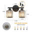 Applique murale verticale Kyneisha Modern Sand Black à 2 lumières en cristal, à placer au-dessus du miroir de la coiffeuse ou du lavabo. Compatible avec les ampoules à intensité variable (ampoules non comprises).-240086463-240086449