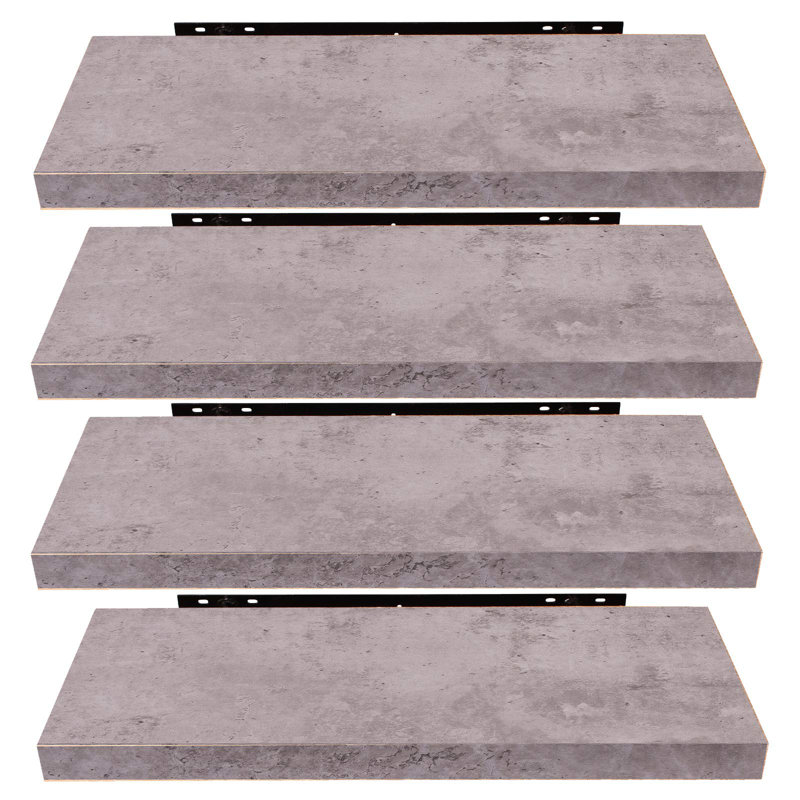 Gautham 4 Piece Floating Shelf, Light Brown, 3.8cm H x 60cm W x 22.9cm D