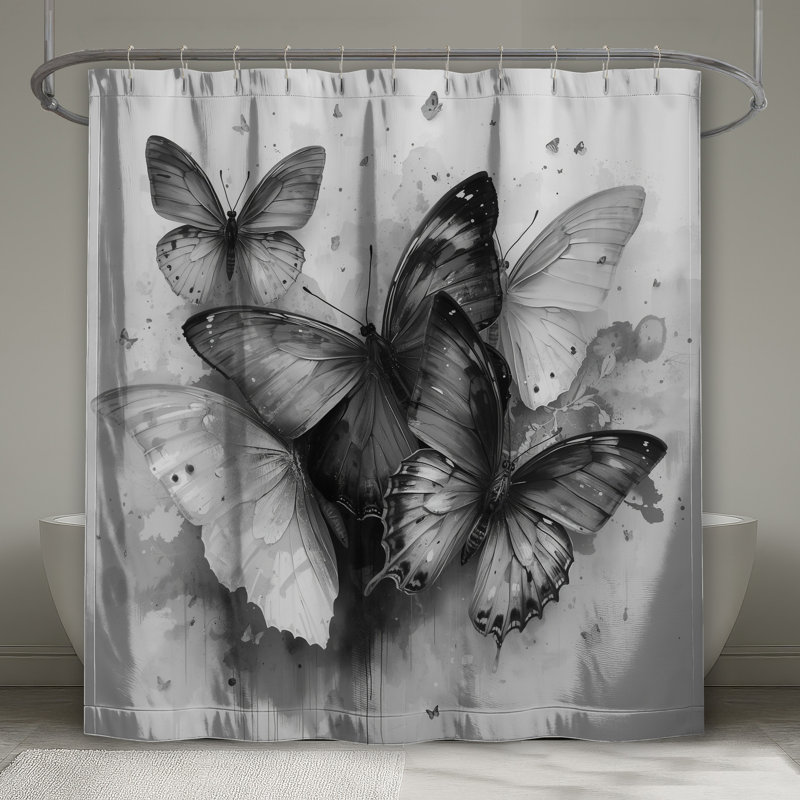 Rideaux de douche monochromes, L 70 po x H 72 po