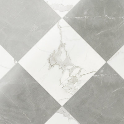 Tuscany 24X24 Checkerboard Amani Grey And Calacatta 24X24 Polished