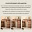 Table de meuble-lavabo de luxe 47,24 po en noyer clair - combinaison de commode modulaire, bords chanfreinés arrondis, tiroir à code, trou de gestion des câbles, espace de rangement encastré, glissières en métal lisse, pour rangement de coin de chambre et de bijoux