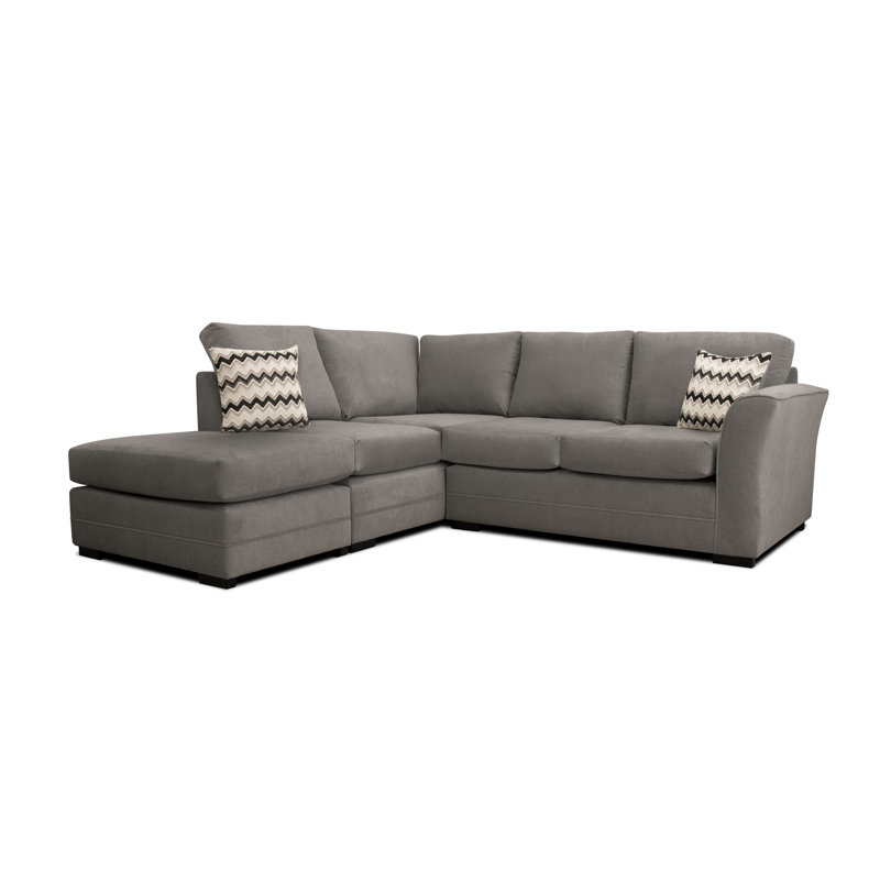 Lilah 5 Seater Corner Sofa , Pewter, Left Orientated