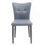 Ensemble de 2 chaises de salle à manger à haut dossier avec design ergonomique: structure en fer forgé, siège en cuir et coussins en éponge à rebond élevé-785806146