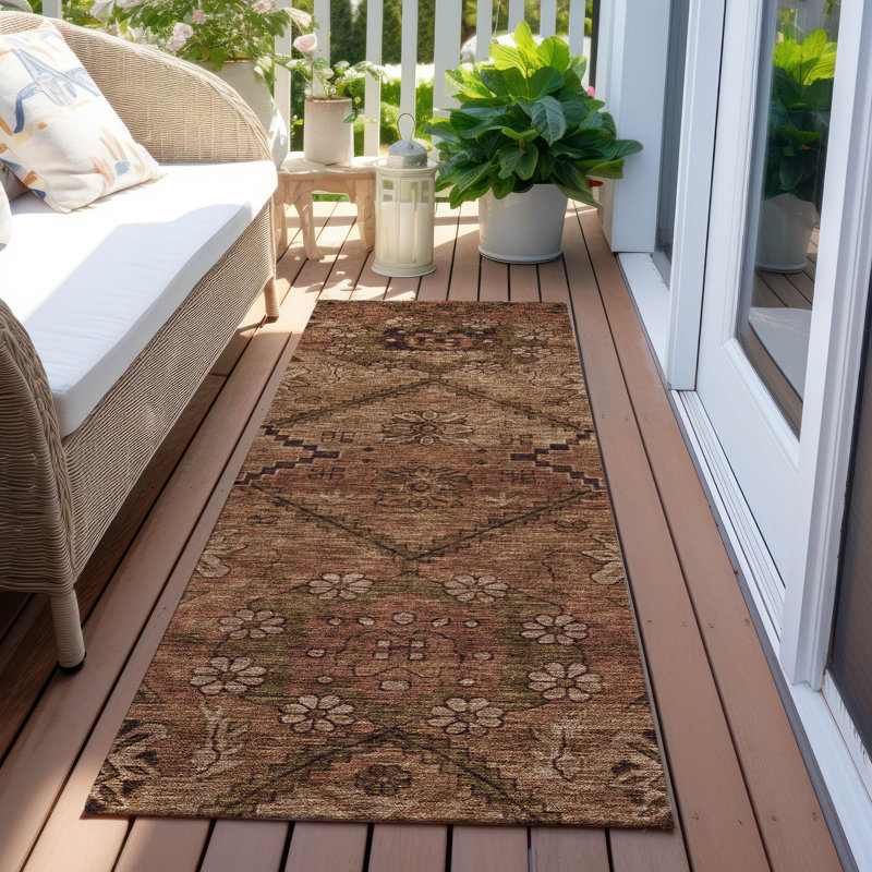  Tapis d'entrée antidérapant Malchow, Tapis de couloir 2 pi 3 po x 7 pi 6 po