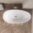 55'' Freestanding Oval Soaking Acrylic Bathtub