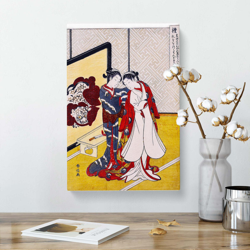 Five Virtues by Harunobu Suzuki - Wrapped Canvas Painting, 60cm H x 40cm W x 3cm D
