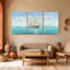 Ensemble de 3 reproductions d'art sur toile Nautical & Beach-1401669101