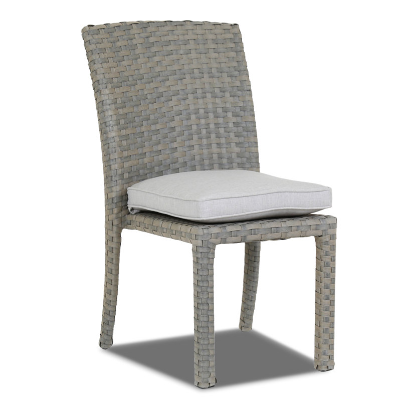 Chaise de patio sans accoudoirs avec coussin Majorca, Argent coulé Sunbrella®