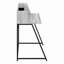 Computer Desk, Home Office, Laptop, Storage Shelves, Work, Black Metal, Contemporary, Modern