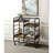 Black & Walnut Finish Serving Cart