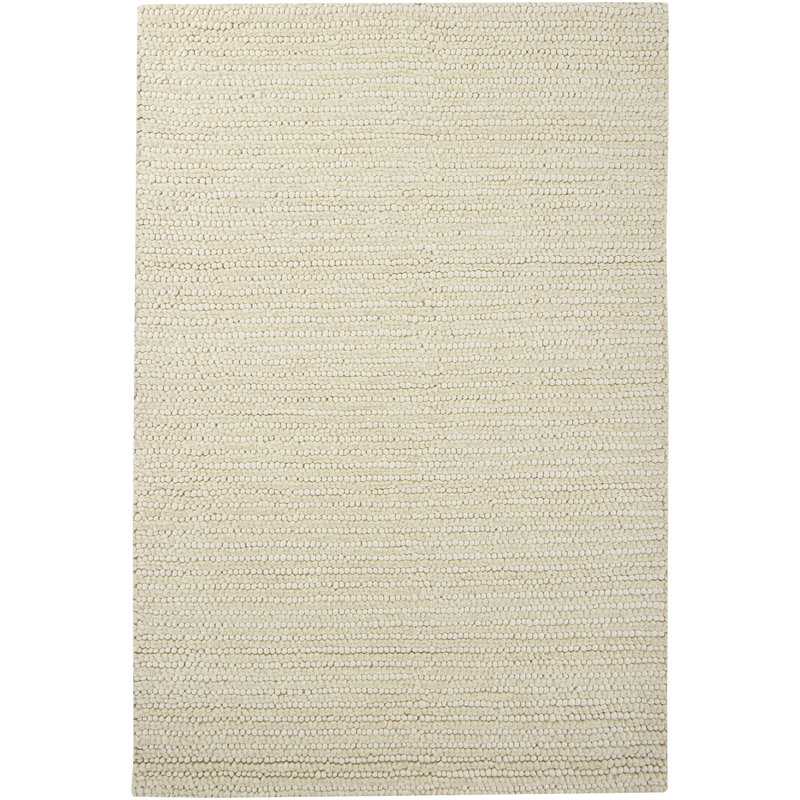 Tapis ivoire tissé à la main Anni, Rectangle 7 pi 9 po x 10 pi 6 po