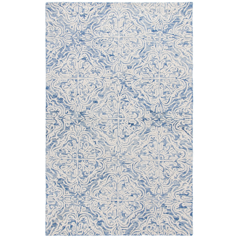 Davyan Hand Tufted Wool Rug, Rectangle 5' x 8'